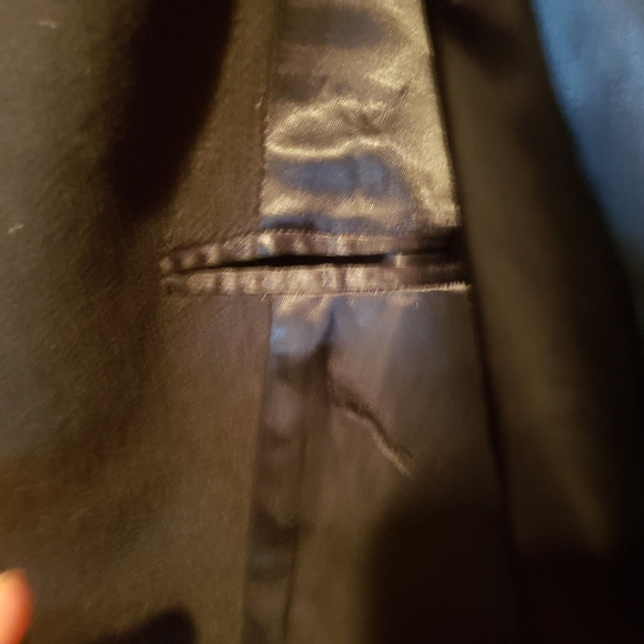 Vintage Cashmere Black Long Duster Coat Unisex - Picture 9 of 11